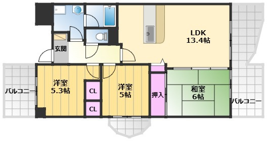 【間取り】 | ジョイフル寿