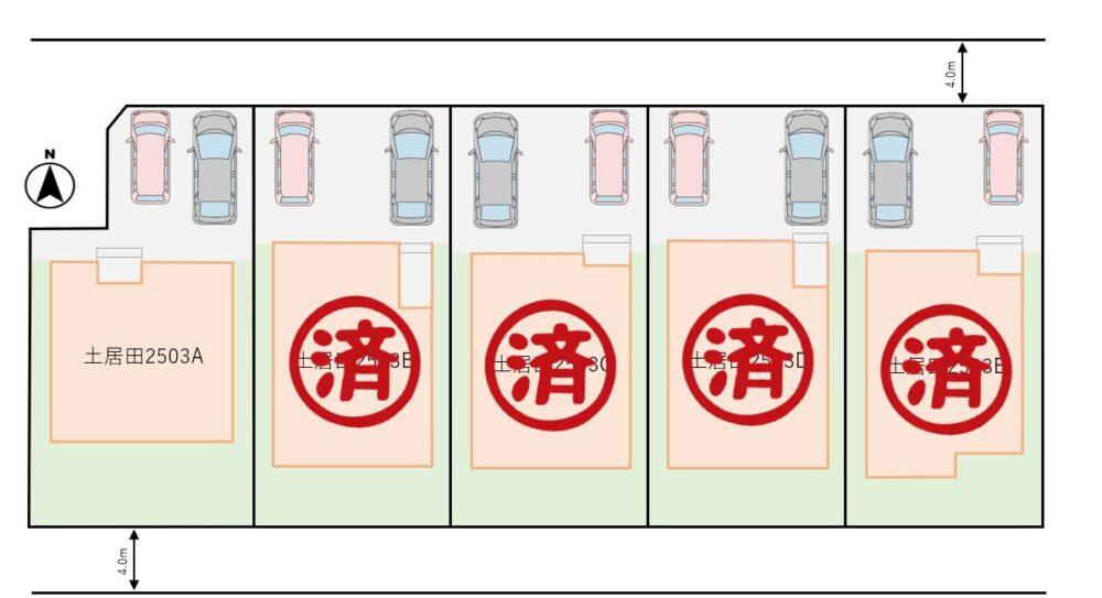 LAVIE土居田2503Aの区画図