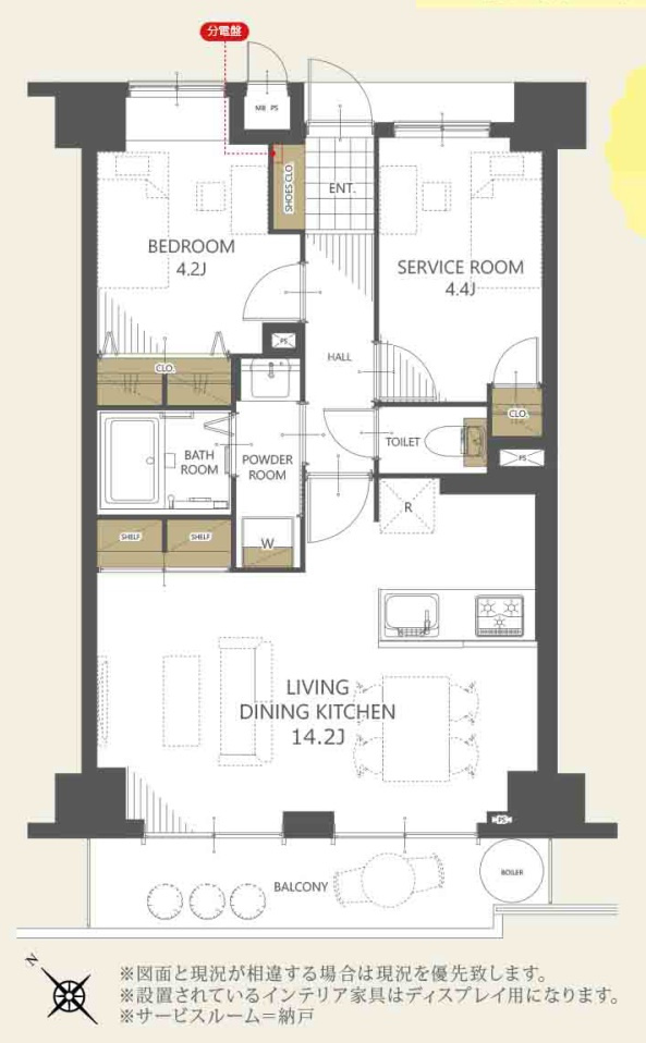 ライオンズマンション草加東の間取り|間取図です
