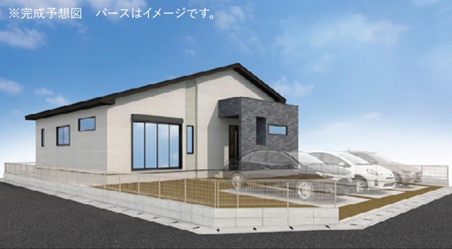 【外観パース】 | 土浦市烏山7期　新築戸建 | 徒歩圏内に公園があり、四季折々のイベントを楽しめます☆彡