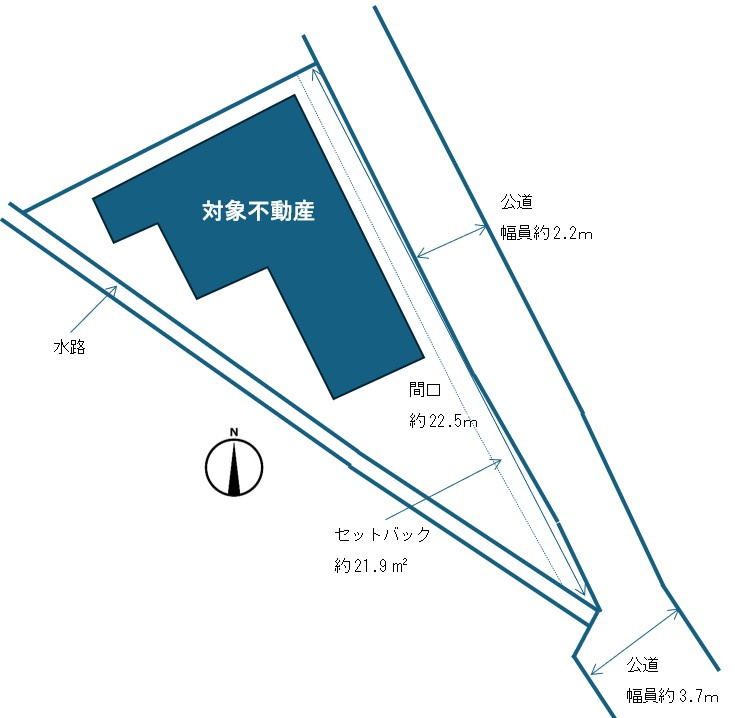 古江東町（D）　新築一戸建ての区画図|周辺は南側に向けてひな壇（下り）になっているため、陽当たり風通し良好です。
