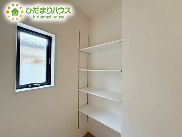 いわき市常磐下船尾１期　新築戸建　1号棟の収納|備え付け収納で、スッキリお片付け！