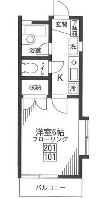 NMフラット　角部屋　出窓　システムキッチンの間取り