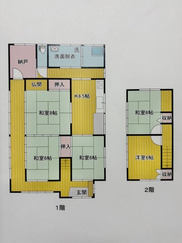 テナント日立市中古戸建の間取り