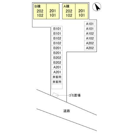 サニーコートAの区画図