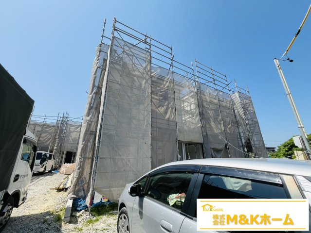 知多市新舞子字神田　全6棟　3号棟の外観|R8.5.19撮影　外壁サイディング貼り♪
