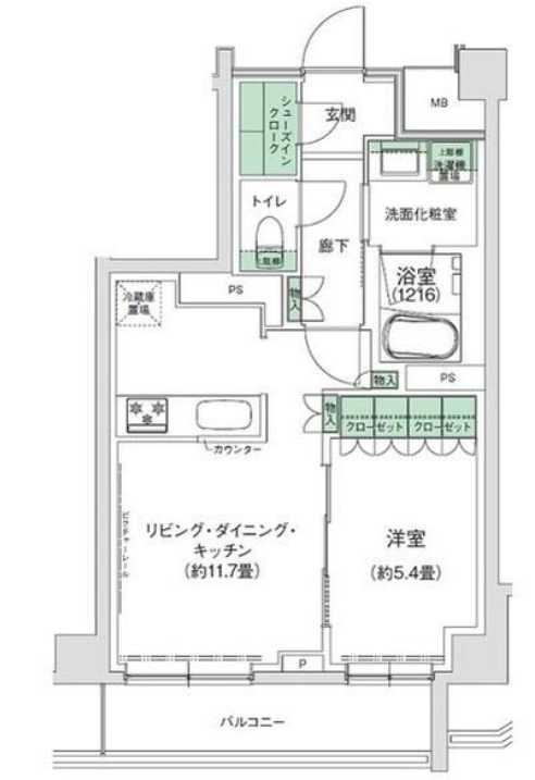 スタイリオ三軒茶屋　築浅　ネット無料　オートロックの間取り