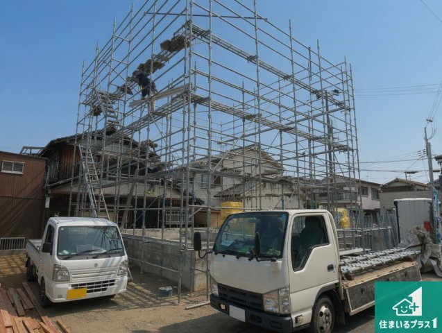 加古郡稲美町六分一　第9期　新築一戸建ての外観|現在建築中！落ち着いた街並みで新生活を始めることが出来そう！周辺の物件も併せてご紹介させて頂きます！