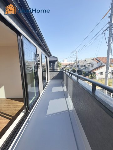 神戸市西区竜が岡1丁目　全8棟　5号棟　新築戸建のバルコニー|◆同社施工例◆陽当り良好のバルコニーです♪バルコニー屋根は８万円～設置可能です。