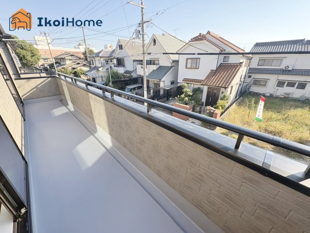 神戸市西区竜が岡1丁目　全8棟　7号棟　新築戸建のバルコニー|◆同社施工例◆陽当り良好のバルコニーです♪バルコニー屋根は８万円～設置可能です。