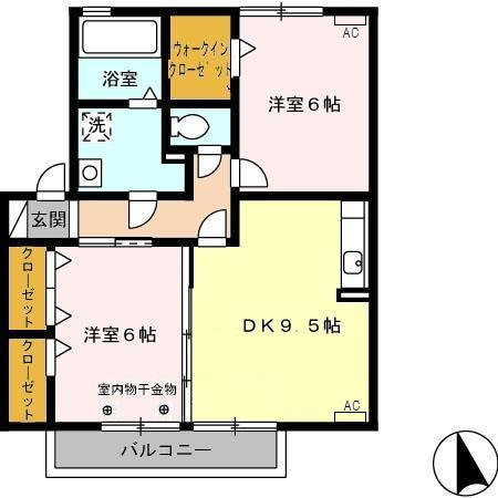 コート　スバル　Ｆ棟の間取り