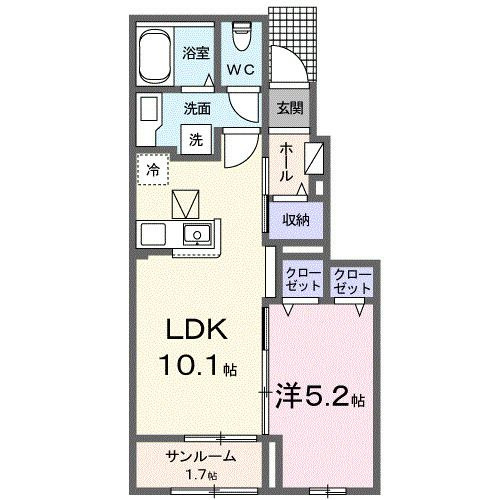 ミモザＡの間取り