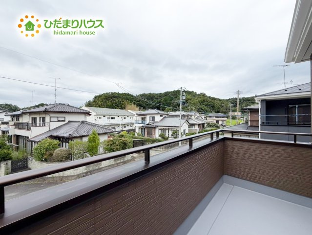 いわき市常磐下船尾１期　新築戸建　2号棟のバルコニー|広々としたバルコニー。お洗濯物もぜーんぶ干せちゃいます！！