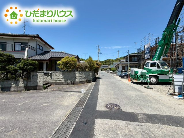 いわき市常磐下船尾１期　新築戸建　2号棟の前面道路含む現地写真|スーパー至近で、お買い物に便利な立地です(#^^#)