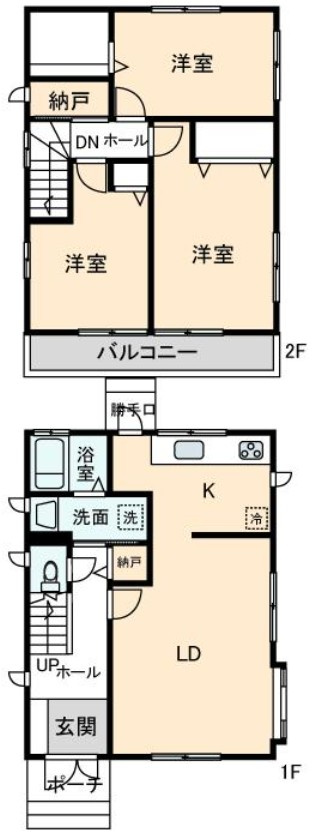 大河原邸貸家の間取り