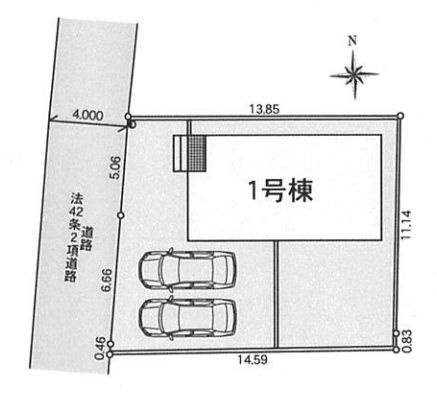 山北町岸新築戸建て　第16-1号棟の区画図|区画図「山北町岸新築戸建て　1号棟」