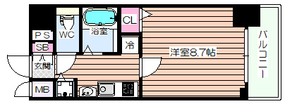 【間取り】 | プレサンス立売堀アーバンスタイル