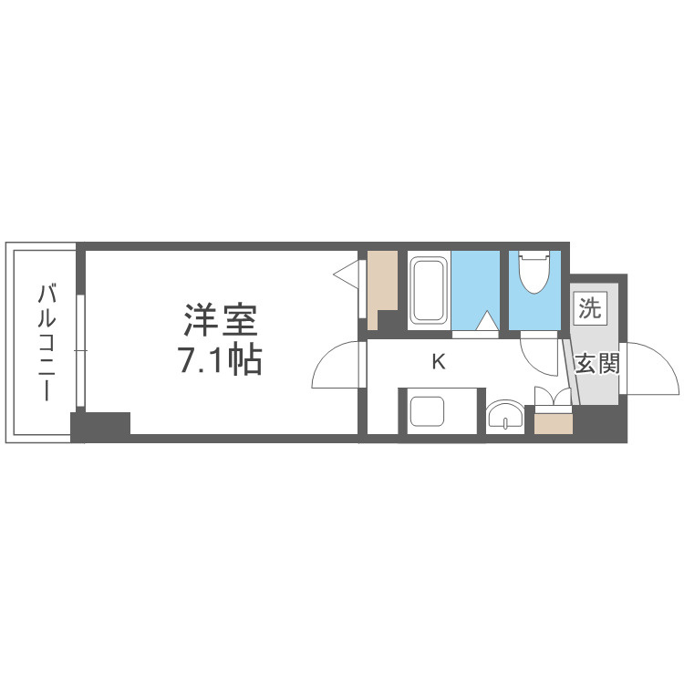 エスリードコート難波ウエストの間取り