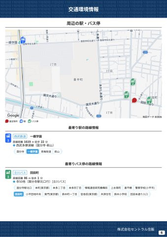 【GARBOCITY】小平回田町全10区画　最終１棟！の周辺|本物件の生活に必要な施設を地図上に一覧にしました。徒歩10分以内程度の近隣施設です。