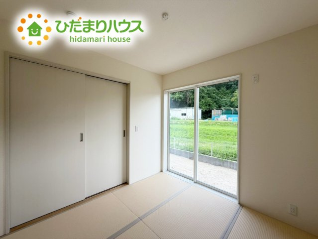いわき市常磐下船尾１期　新築戸建　3号棟の和室|小さなお子さまのいる方におすすめ！リビング横の和室でお子様が遊んでる様子も確認できます(^^)/