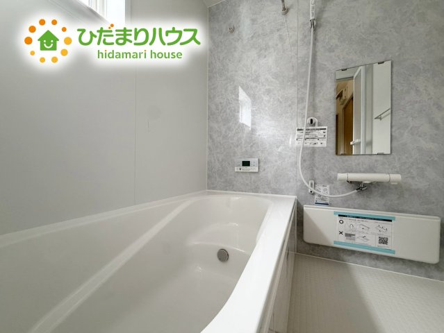いわき市常磐下船尾１期　新築戸建　3号棟の浴室|今日も１日お疲れさまでした。広いお風呂で疲れを癒してください、、、♡