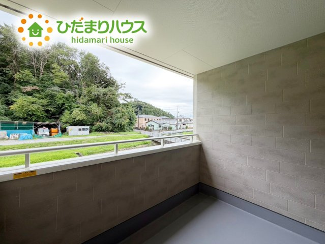 いわき市常磐下船尾１期　新築戸建　3号棟のバルコニー|広々としたバルコニー。お洗濯物もぜーんぶ干せちゃいます！！