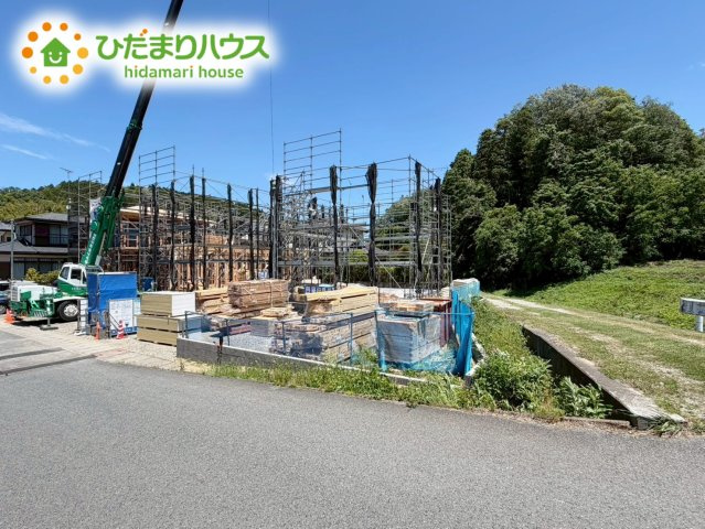 いわき市常磐下船尾１期　新築戸建　3号棟の外観|周辺は緑も多く、スーパーやドラックストアも近い為、住環境良好です♪