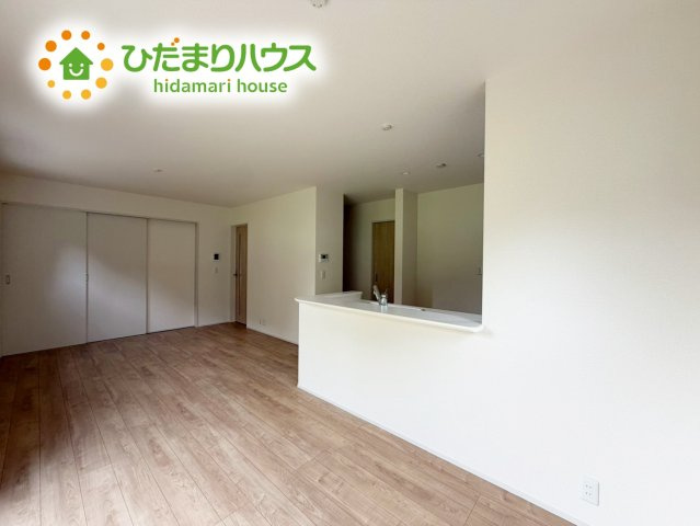 いわき市常磐下船尾１期　新築戸建　3号棟の居間・リビング|早くお仕事終わらせて、家に帰りたくなるようなリビングです(^^♪
