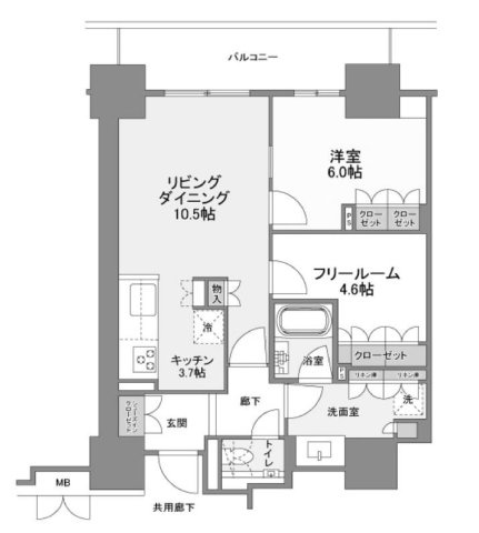 ローレルタワー堺筋本町の間取り