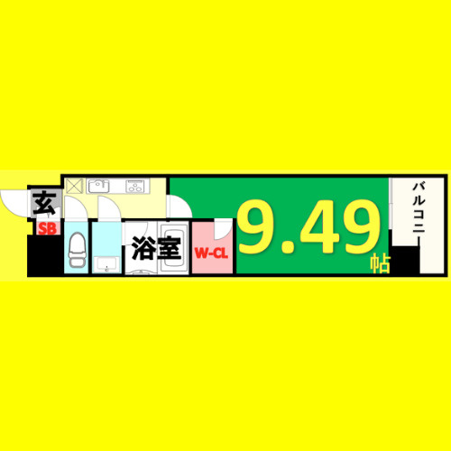 レジデンシア今池　名古屋市賃貸　仲介手数料無料の間取り