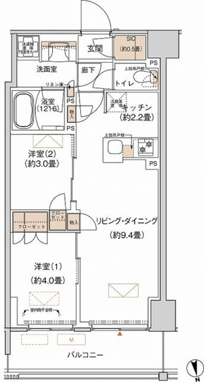 【間取り】 | プライムネクサス大森北
