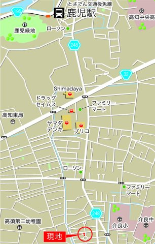 「和室＆書斎あり！」高知市介良乙10期3棟 1号棟の地図