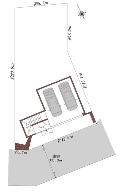 仁川町6丁目の区画図