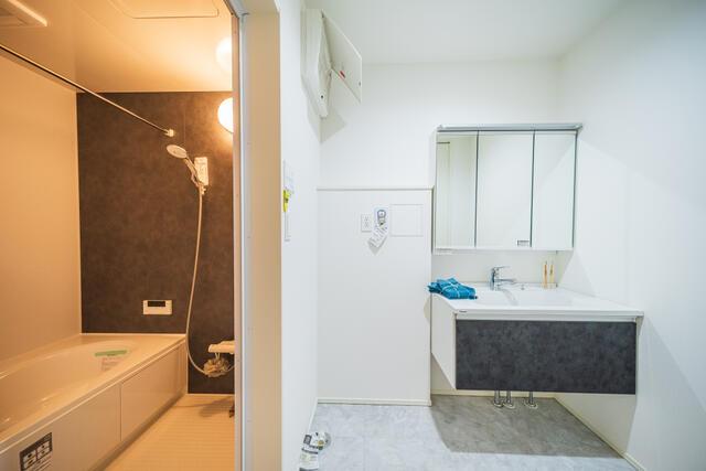 葵区羽鳥四丁目 新築住宅の独立洗面台
