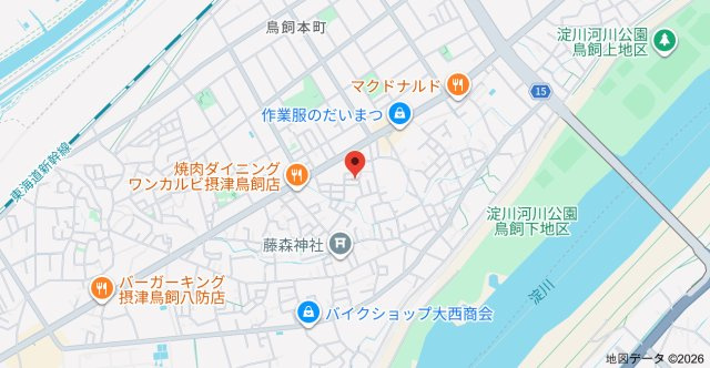 abile鳥飼下の地図