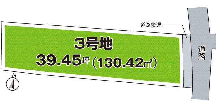 高槻市富田町　第1期　売土地の土地図|3号地