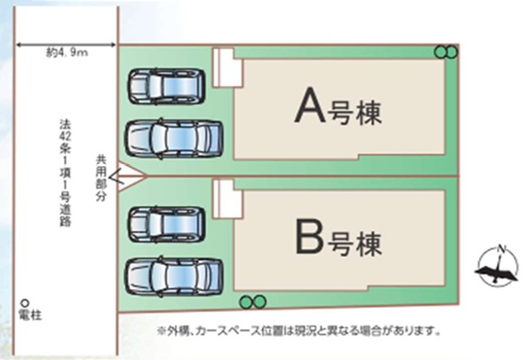 千葉市若葉区若松町３６１番の区画図