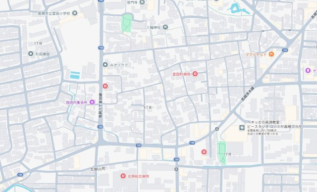 高槻市富田町　第1期　売土地の地図