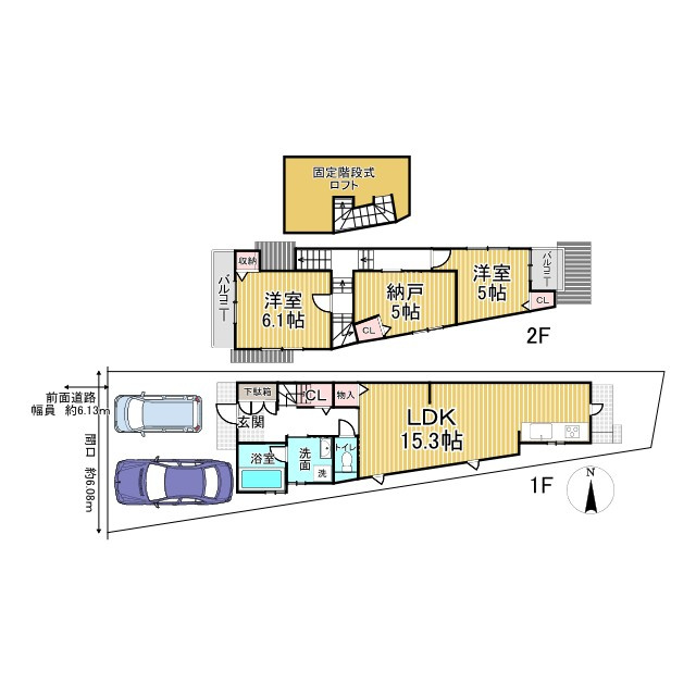 西賀茂蟹ヶ坂町 新築戸建の間取り