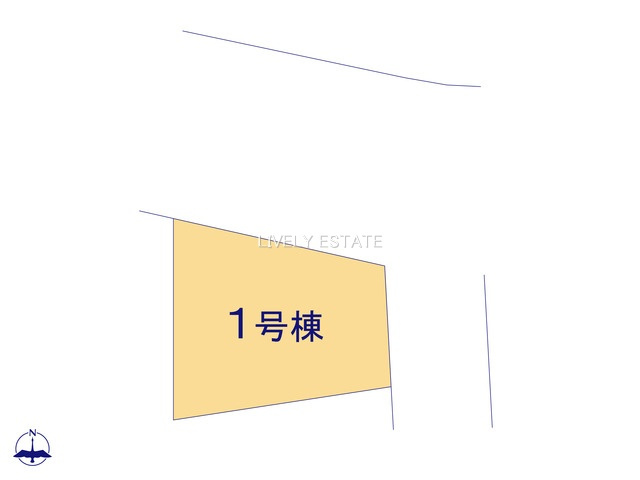 草加市長栄2丁目 新築分譲住宅 全3棟 1号棟の区画図