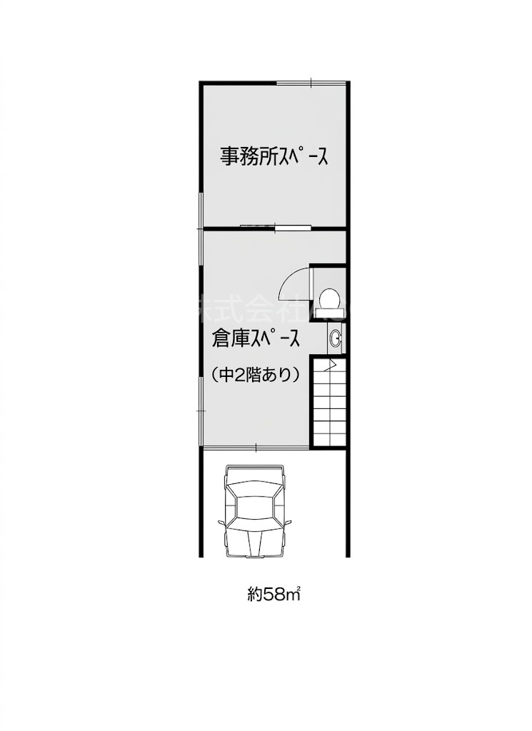 今福西　貸倉庫・事務所の間取り