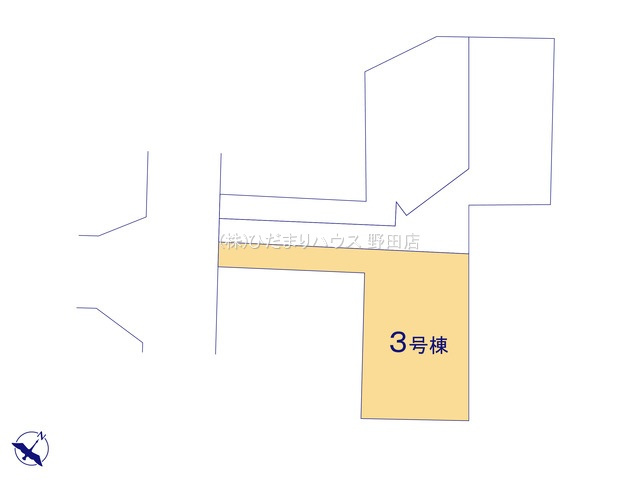 野田市柳沢新田01期　新築戸建　3号棟の区画図|全8棟