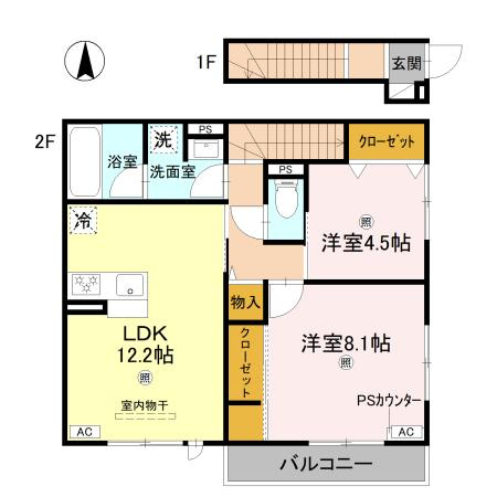 アレ・デ・フルール西向日駅前　南棟の間取り