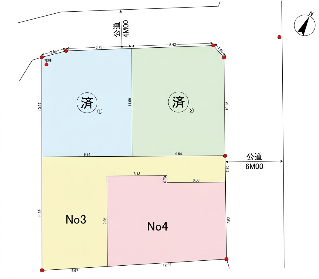 京王井の頭線 三鷹台駅 19分 売地 三鷹市牟礼6丁目の区画図