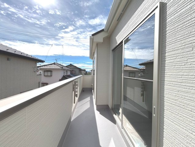 ハートフルタウン　一宮市浅井町小日比野　全１区画分譲のバルコニー|バルコニーは南向きで洗濯物もよく乾きます！
