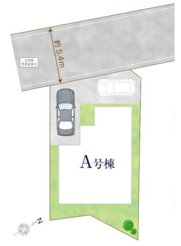 狭山市南入曽・全1棟　新築一戸建　～IDS工法～の区画図|車種制限はありますが2台駐車可能です。