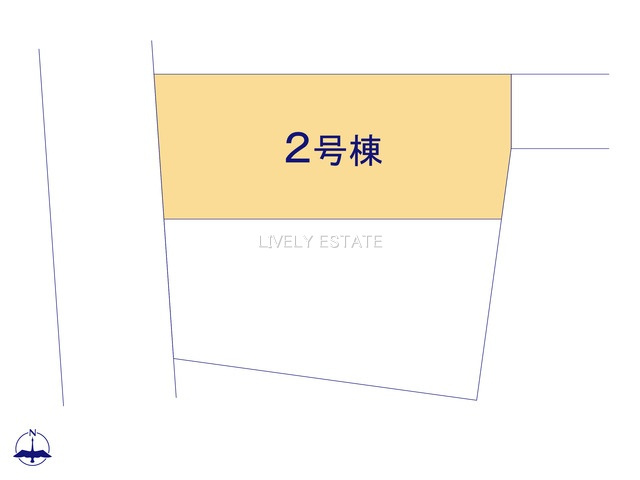 草加市長栄2丁目 新築分譲住宅 全3棟 2号棟の区画図