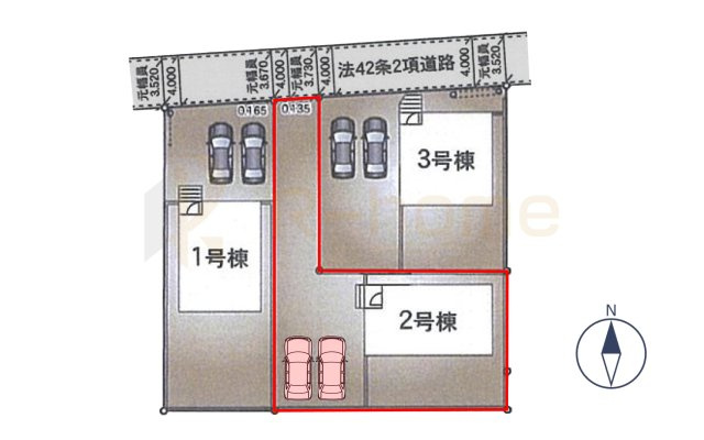 下妻市二本紀第2　新築戸建て　2号棟の区画図|大きなお買い物だからこそ、メリット・デメリットを伝えさせて頂きます。
R-homeにお任せください♪