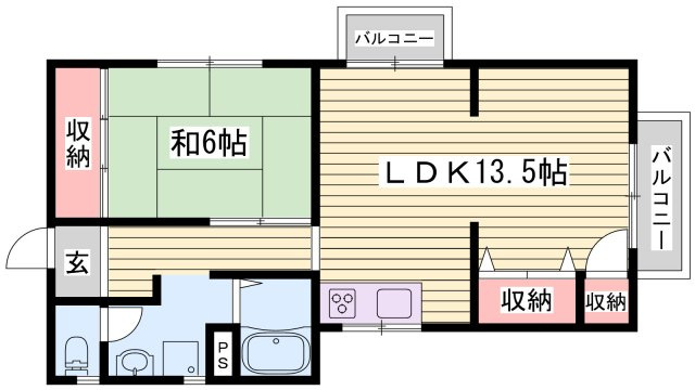 三景コーポの間取り