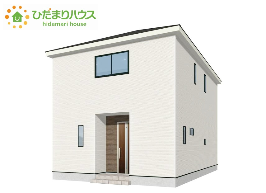 日立市石名坂町第5　新築戸建　1号棟の外観パース|たっぷりの陽光と心地よい風が舞い込む住まい♪
